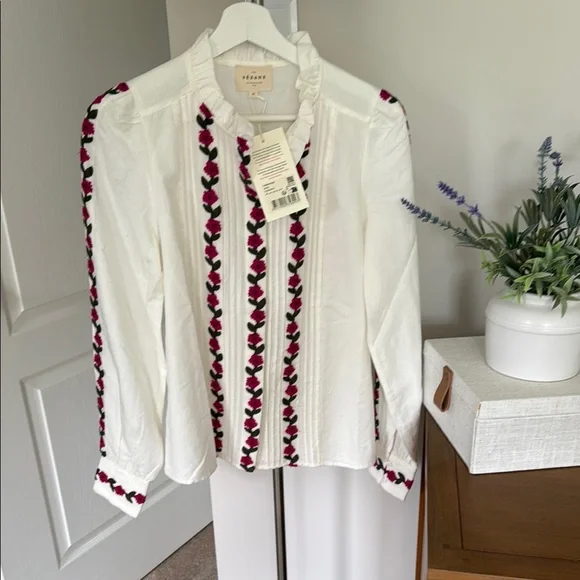 Tunique Longue Style Chemise - Taille 42 (L) - Multicolore - Manches Dénudées - Coton - Neuf Avec étiquettes - Femme